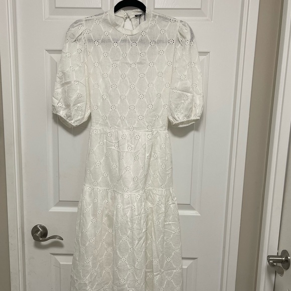 NWT ZARA OPEN BACK MIDI DRESS - Picture 4 of 7